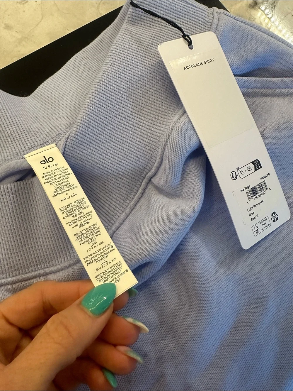 ALO Yoga Women’s Pastel Blue Accolade Mini Skirt